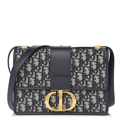 Christian Dior Oblique 30 Montaigne Flap Bag Blue 1 of 10