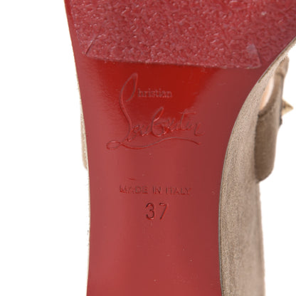 Christian Louboutin Veau Velours Bikee Deck 60 Platform Sandals 37 Grey 7 of 7