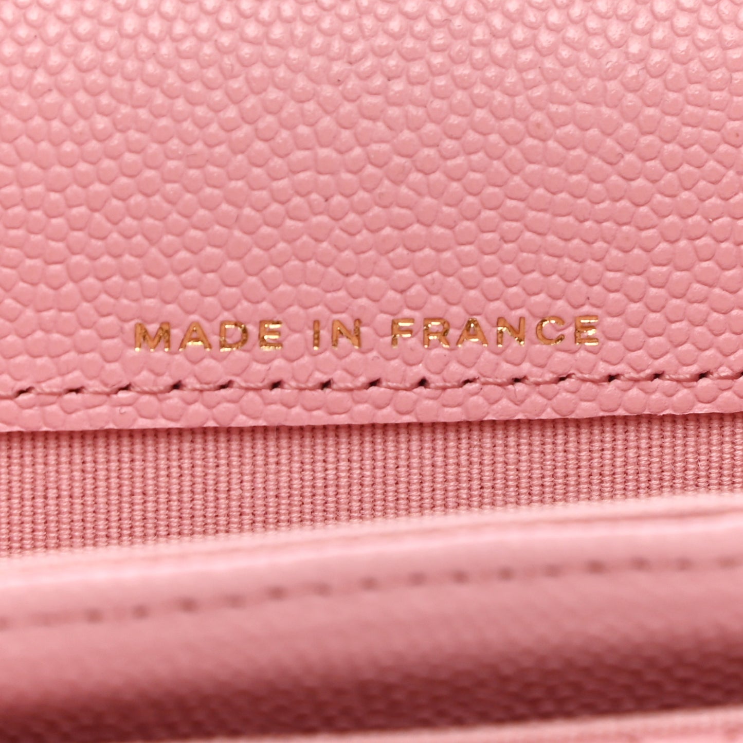 Caviar Quilted Flap Card Holder Wallet Pink