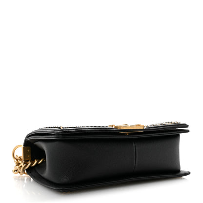 Chanel Caviar Quilted Medium Chain Around Boy Flap Black 4 of 13