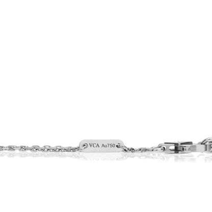 Van Cleef & Arpels 18K White Gold Turquoise Sweet Alhambra Butterfly Bracelet 4 of 5