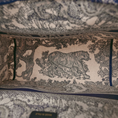 Christian Dior Canvas Embroidered Medium Dioriviera Toile De Jouy Book Tote Blue 5 of 8
