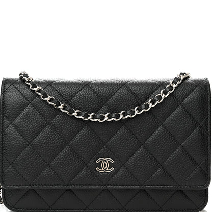 Chanel Caviar Quilted Wallet on Chain WOC Black 9 of 13