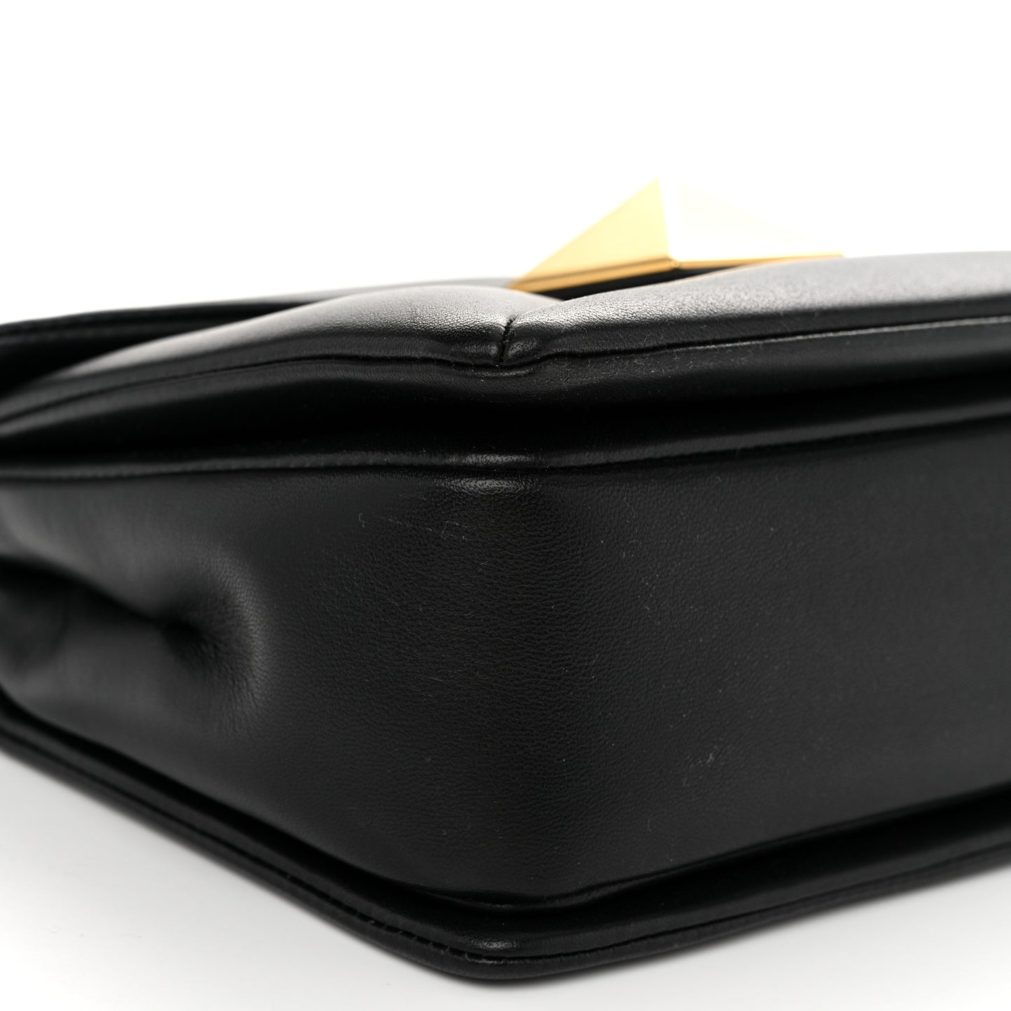 Nappa One Stud Chain Clutch Black