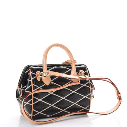 Louis Vuitton Lambskin Malletage Doc BB Black Natural 3 of 9