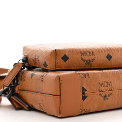 MCM Visetos Small Soft Berlin Multifunction Crossbody Cognac 10 of 14