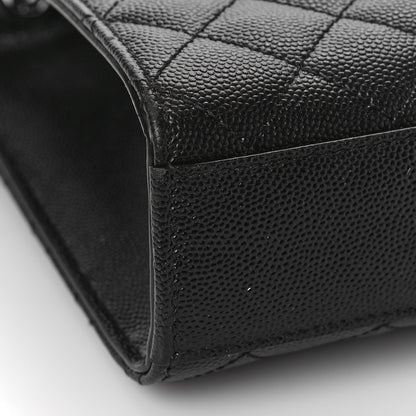 Saint Laurent Grain De Poudre Textured Mixed Matelasse Triquilt Medium Monogram Monochrome Satchel Black 7 of 8