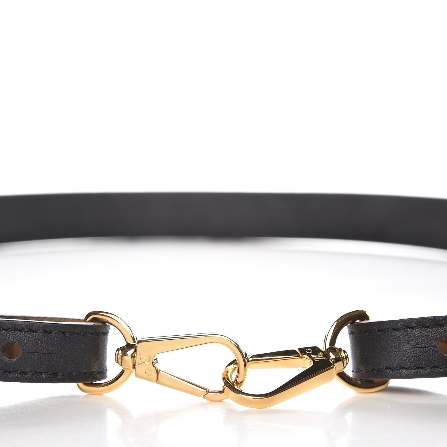 Reverse Monogram Bandouliere Shoulder Strap Black