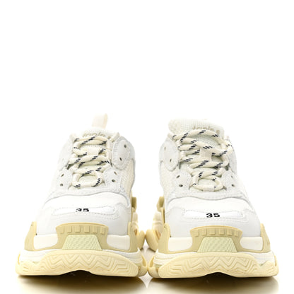 Balenciaga Fabric Mesh Womens Triple S Sneakers 35 White 2 of 9
