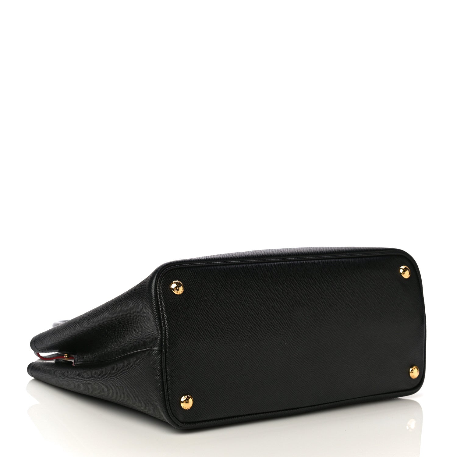 Prada Saffiano Cuir Medium Double Bag Black Fuoco 4 of 9