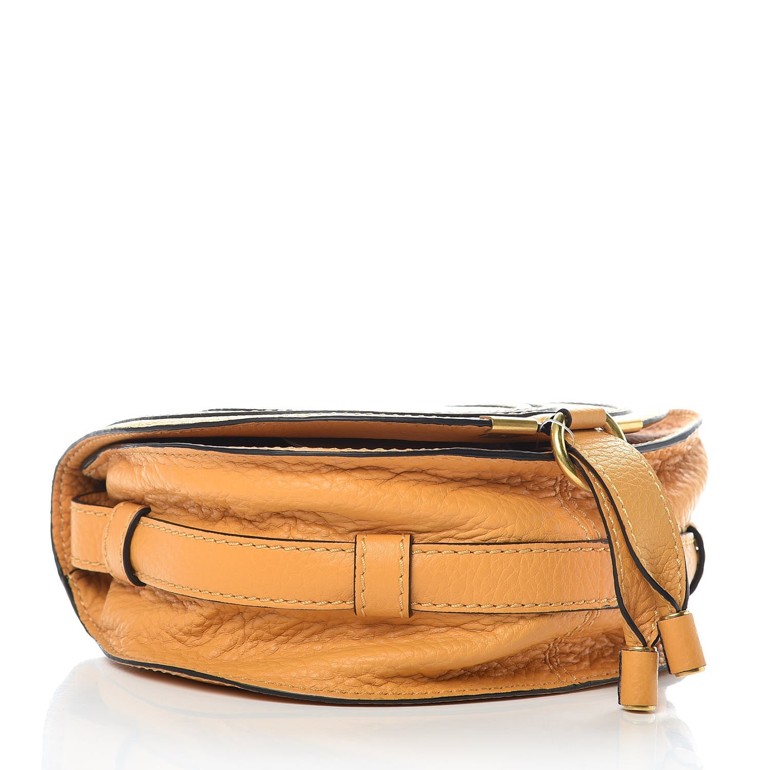 Chloe Calfskin Mini Marcie Round Crossbody Bag Burning Camel 4 of 11