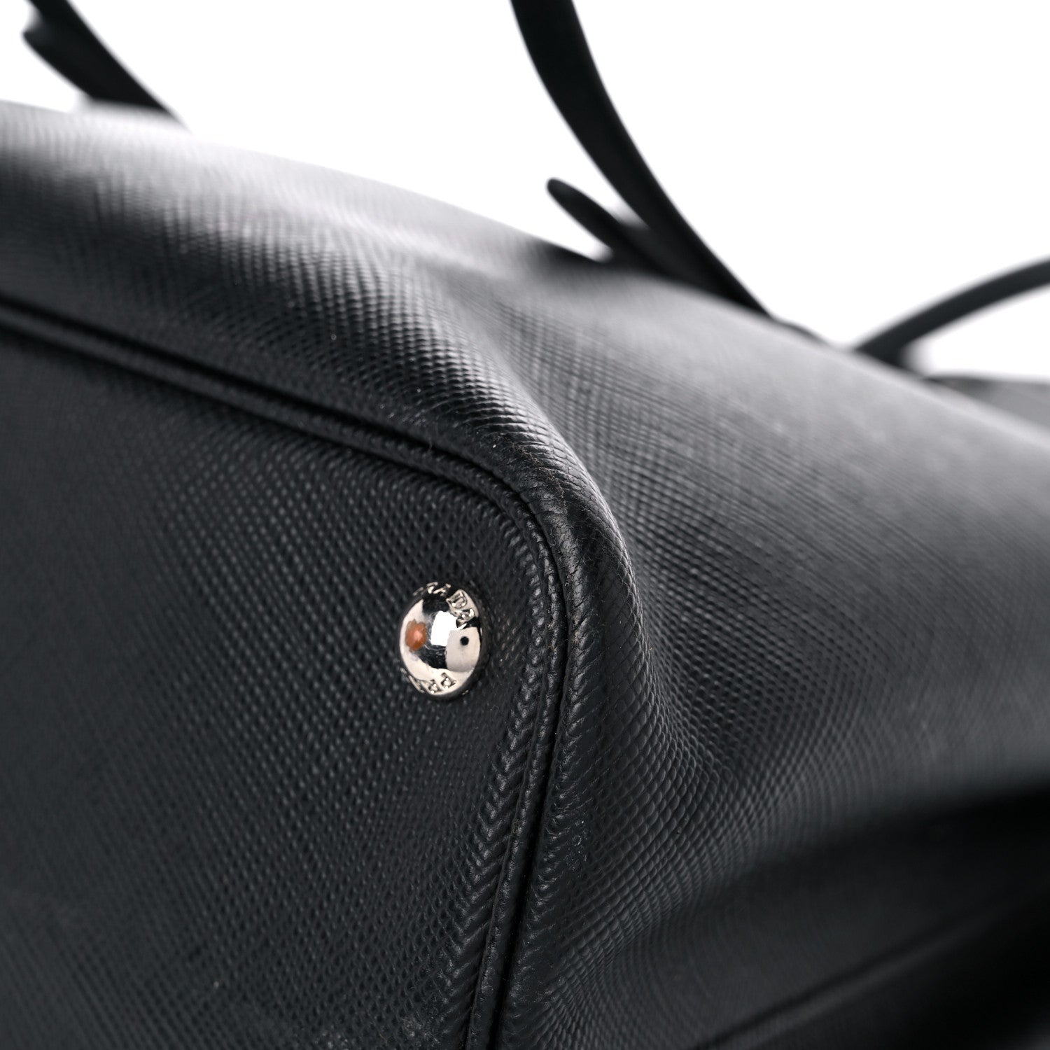 Prada Saffiano Cuir Medium Double Handle Tote Black 9 of 25