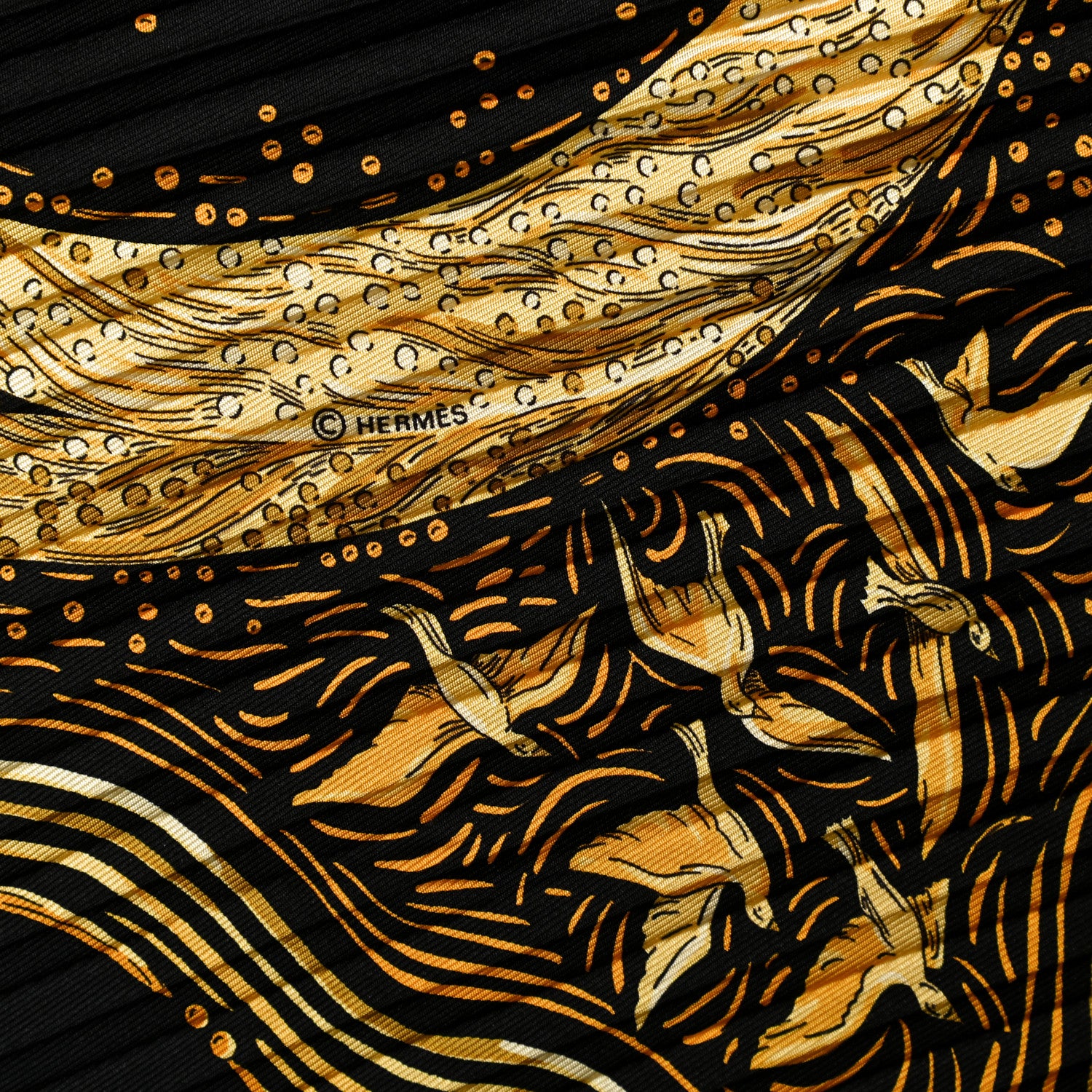 Hermes Silk Plisse Les Rivieres de Babel Scarf 90 2 of 5