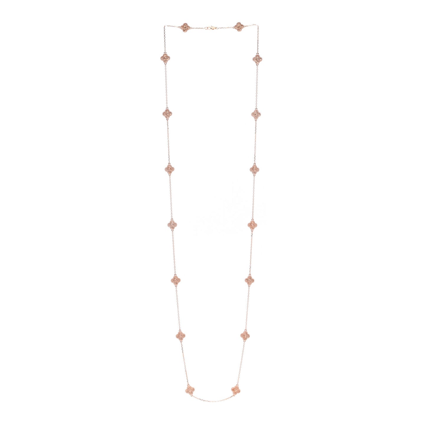 18K Rose Gold 16 Motifs Sweet Alhambra Necklace