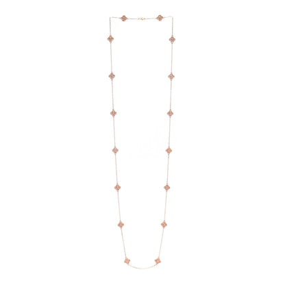 Van Cleef & Arpels 18K Rose Gold 16 Motifs Sweet Alhambra Necklace 3 of 4