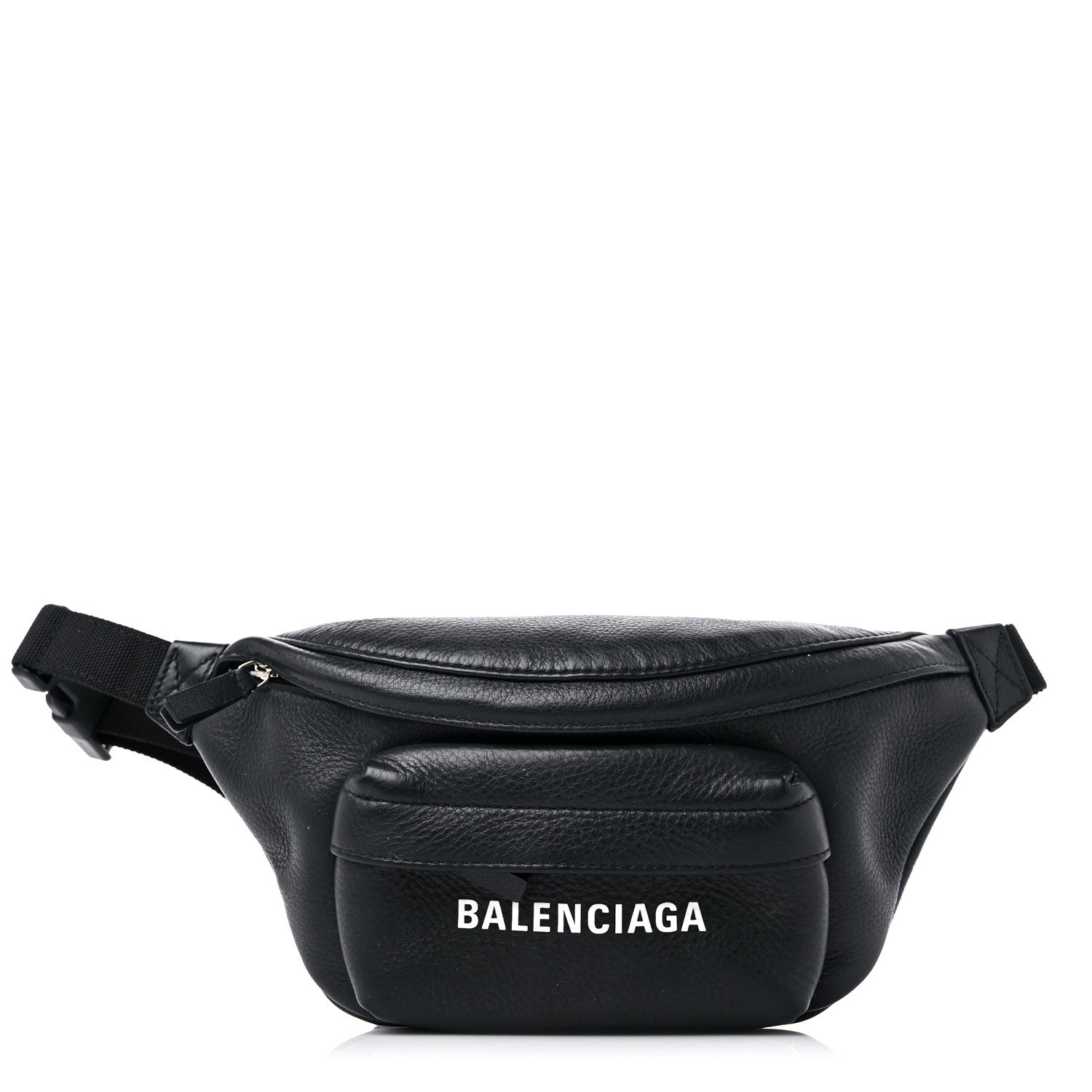 Balenciaga Smooth Calfskin Logo Everyday Beltpack XS Black White 1 of 12