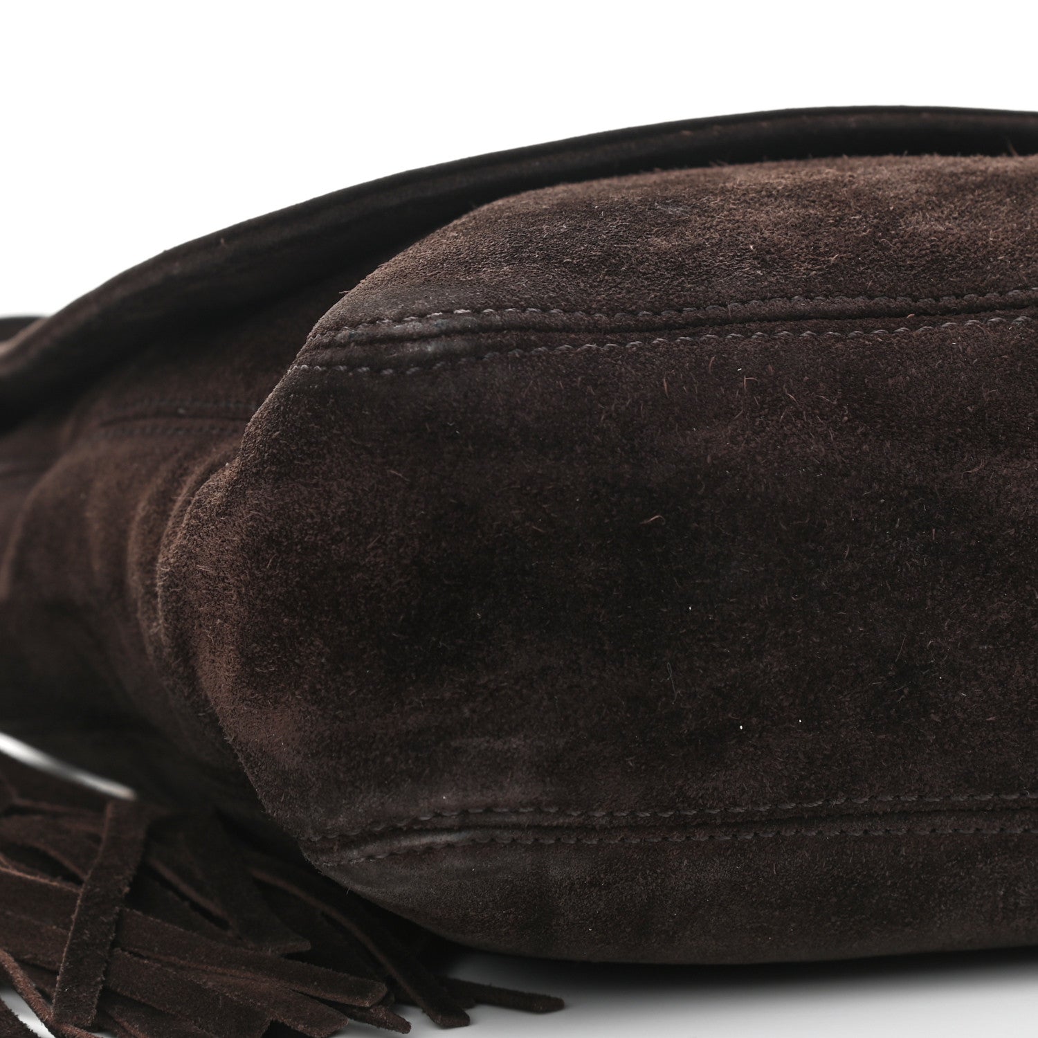 Chanel Suede CC Messenger Flap Bag Brown 9 of 12