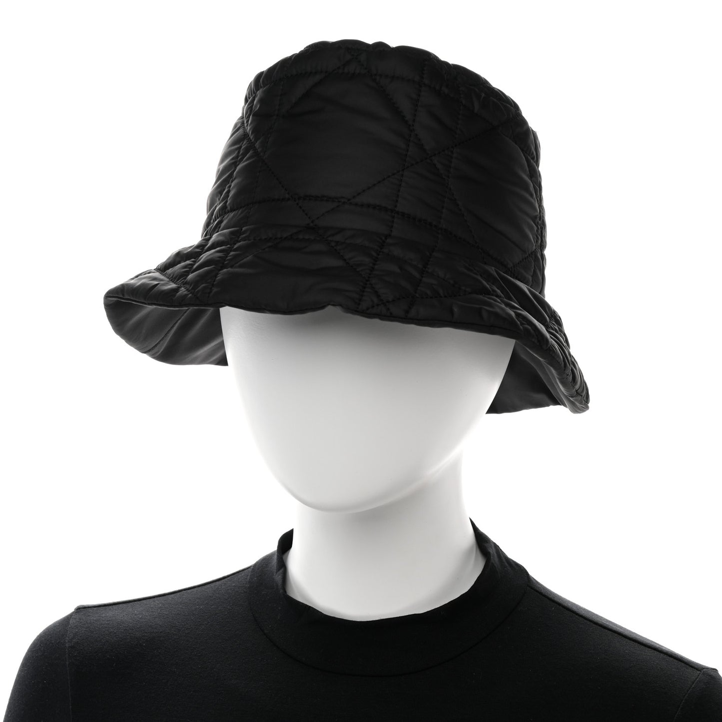 Nylon Cannage Bucket Hat 59 Black