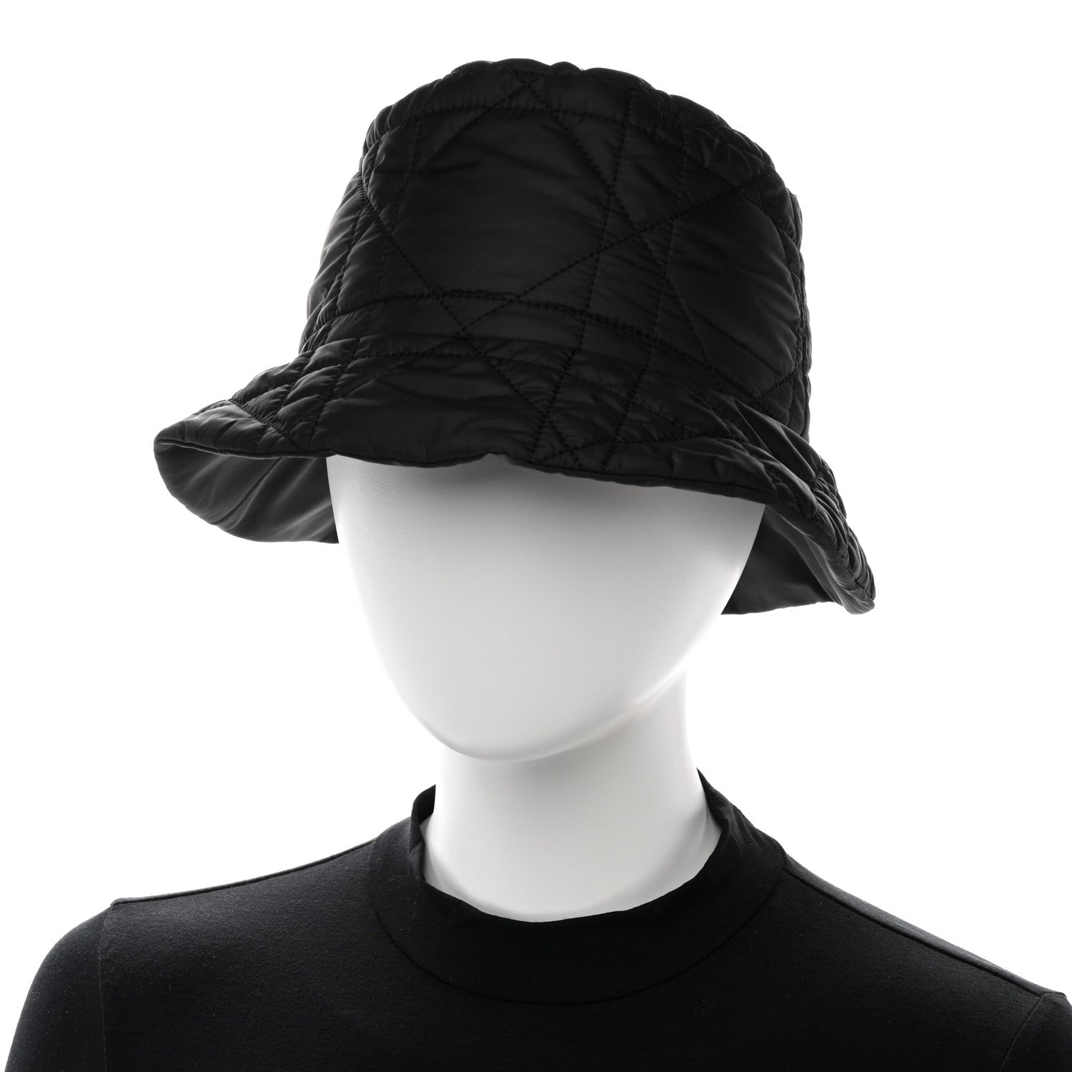 Christian Dior Nylon Cannage Bucket Hat 59 Black 2 of 8