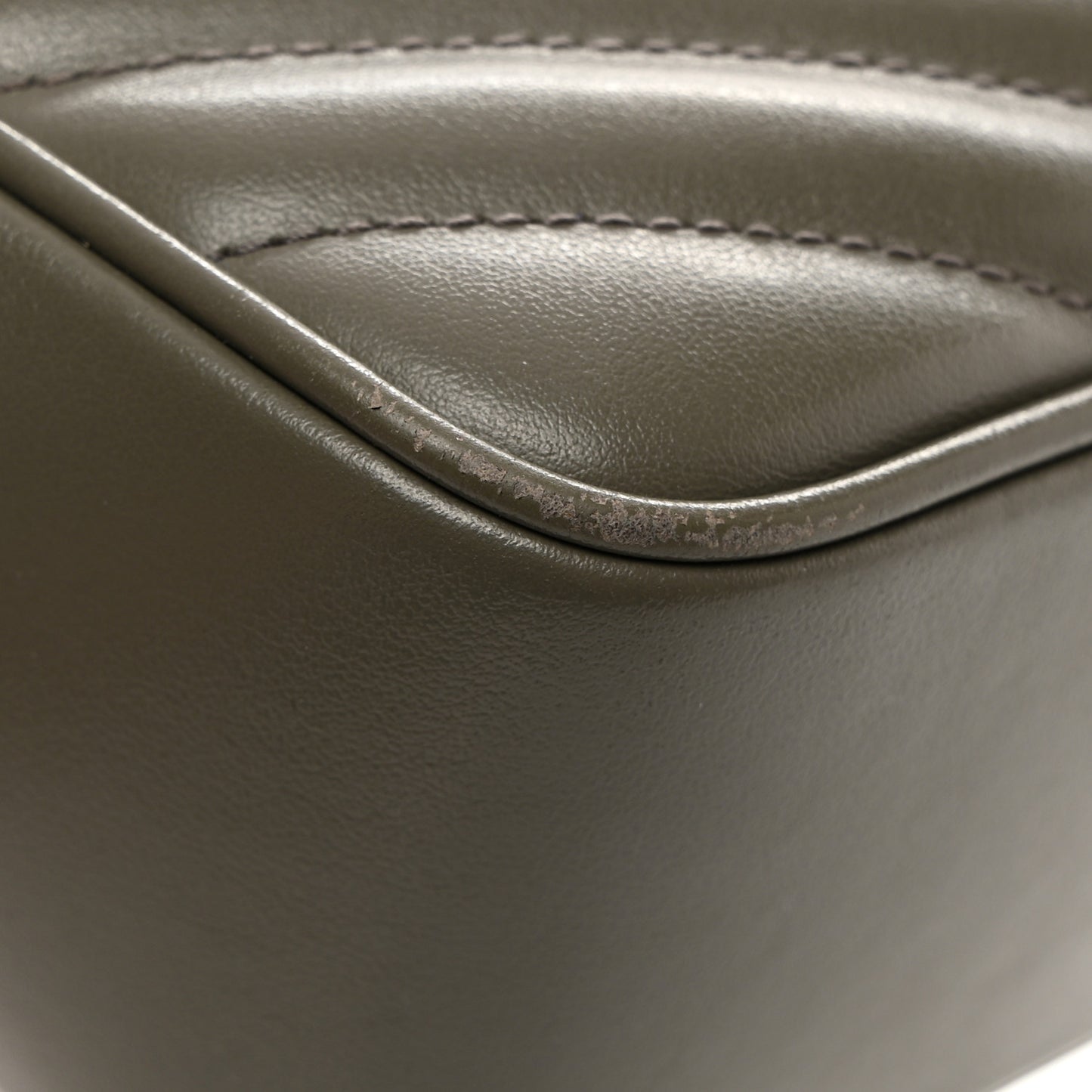 SAINT LAURENT Calfskin Matelasse Monogram Lou Camera Bag Dusty Grey