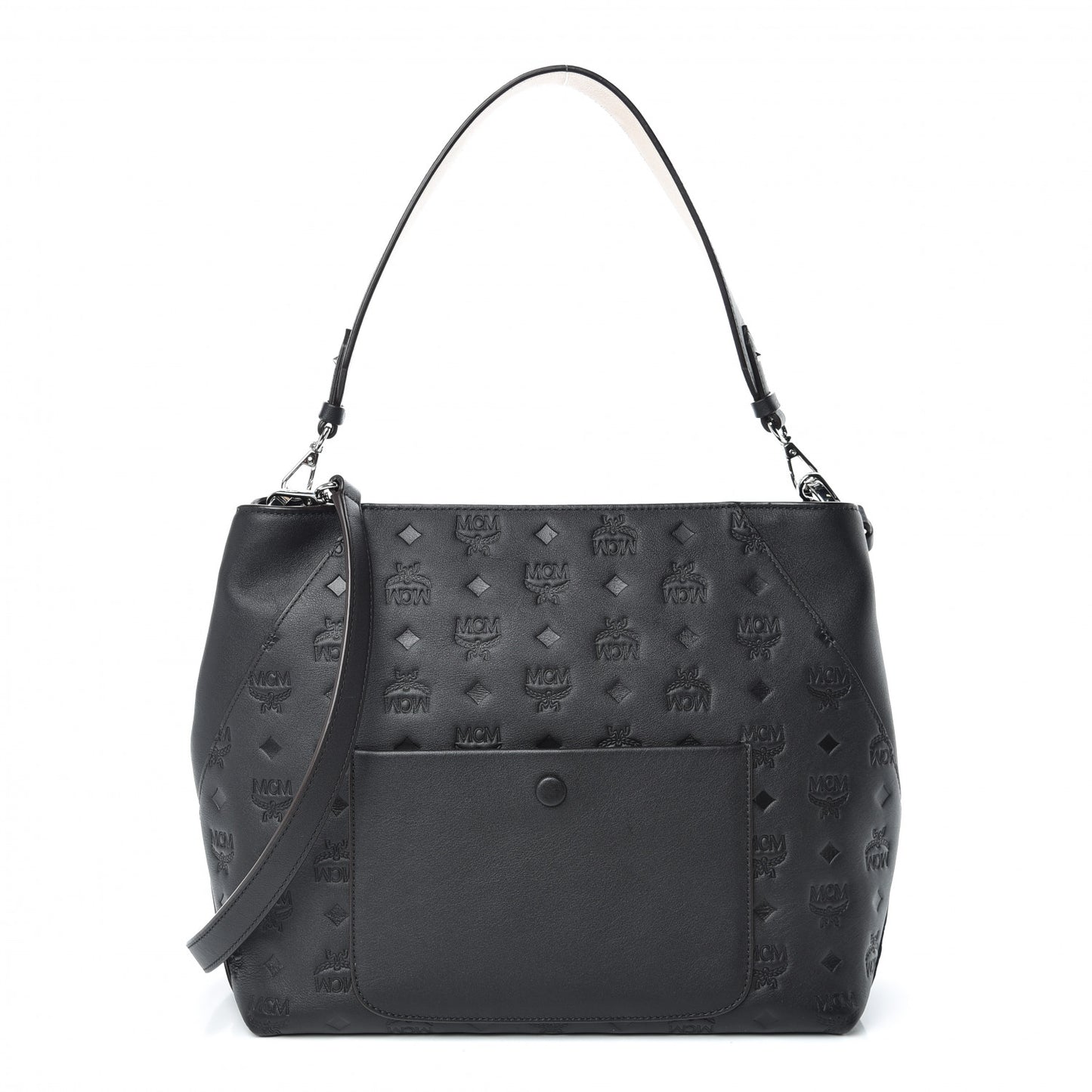 Calfskin Ottomar Monogram Medium Klara Hobo Black