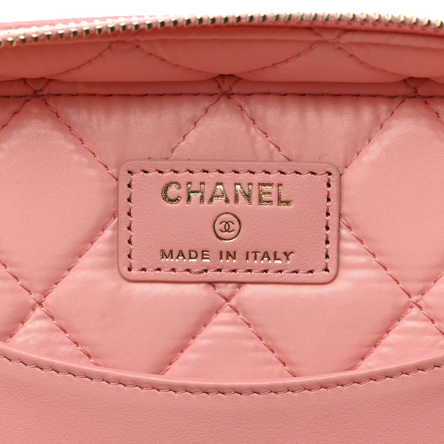 Chanel Caviar Quilted Large Vanity Pouch Pink 7 of 9