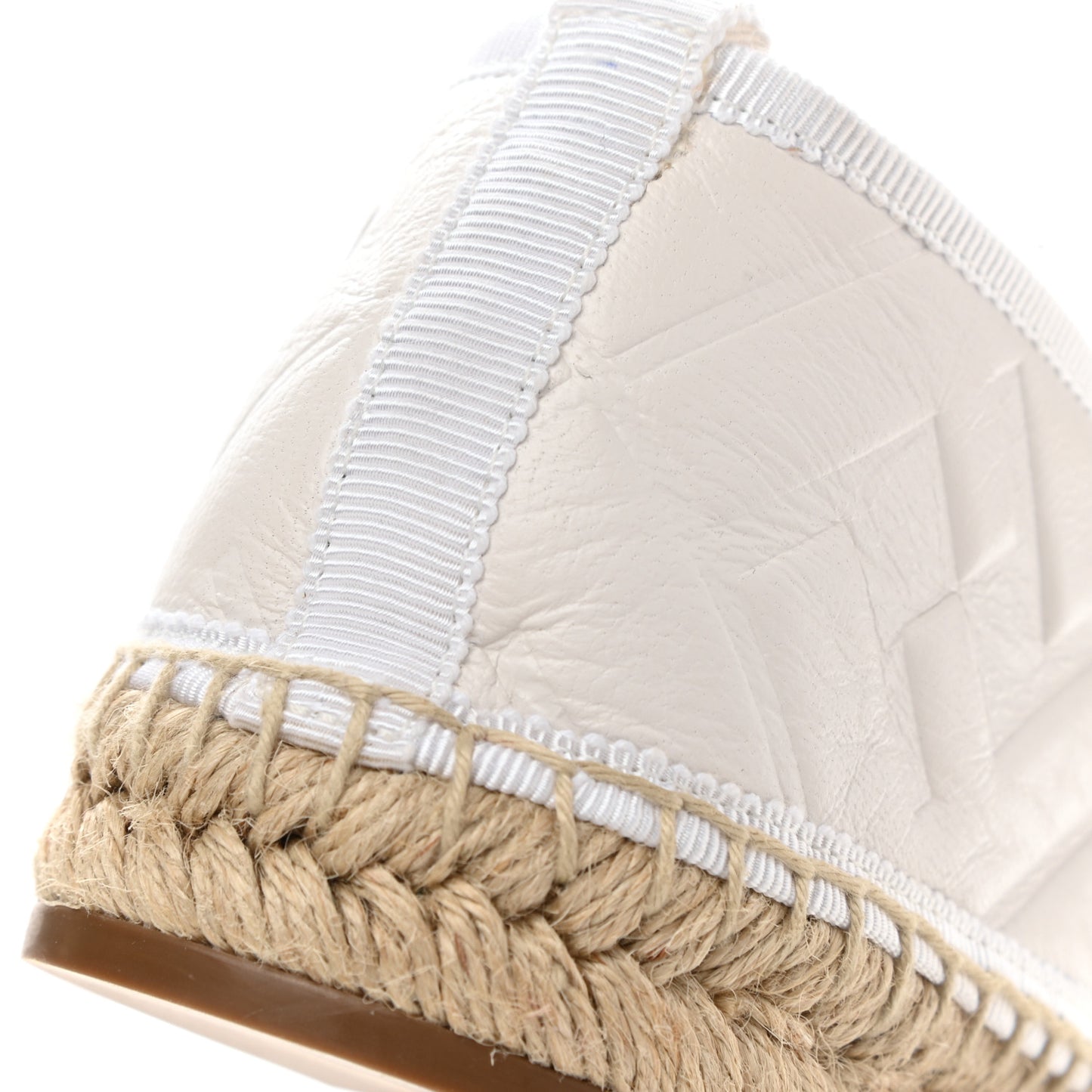Nappa FF Embossed Espadrilles 41 Snow
