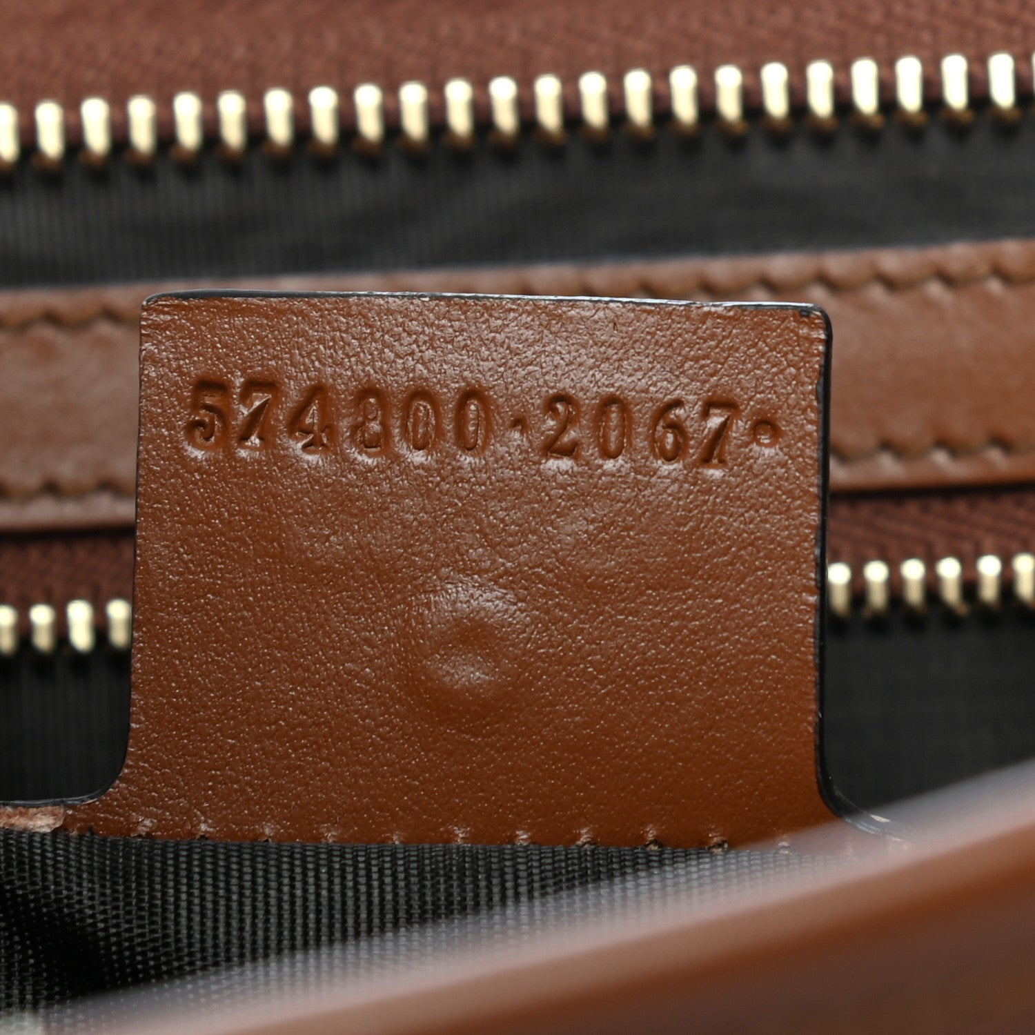 Gucci Plutone Calfskin Cosmetic Pouch Brown 7 of 7