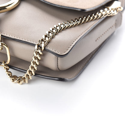 Chloe Suede Calfskin Small Faye Shoulder Bag Motty Grey 9 of 10