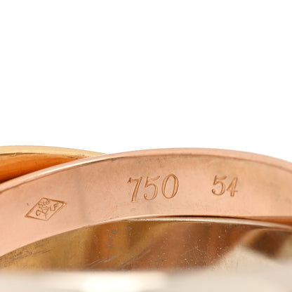 Cartier 18K Pink Yellow White Gold Classic Les Must De Cartier Trinity Ring 54 6.75 4 of 4
