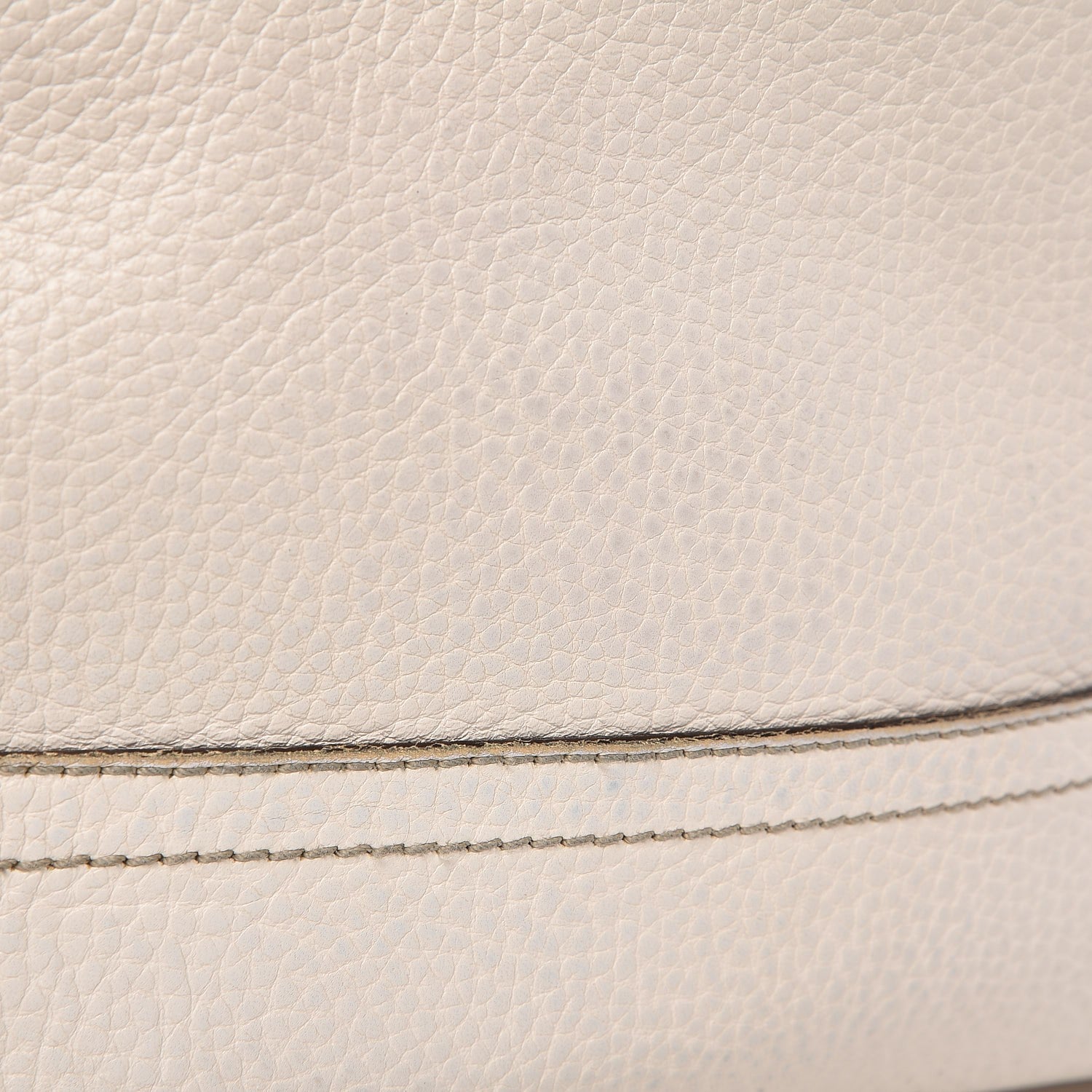Burberry Calfskin Stripe Bucket Hobo Bag Off White 13 of 19