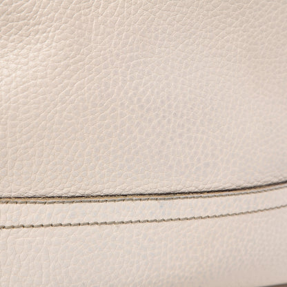 Burberry Calfskin Stripe Bucket Hobo Bag Off White 13 of 19