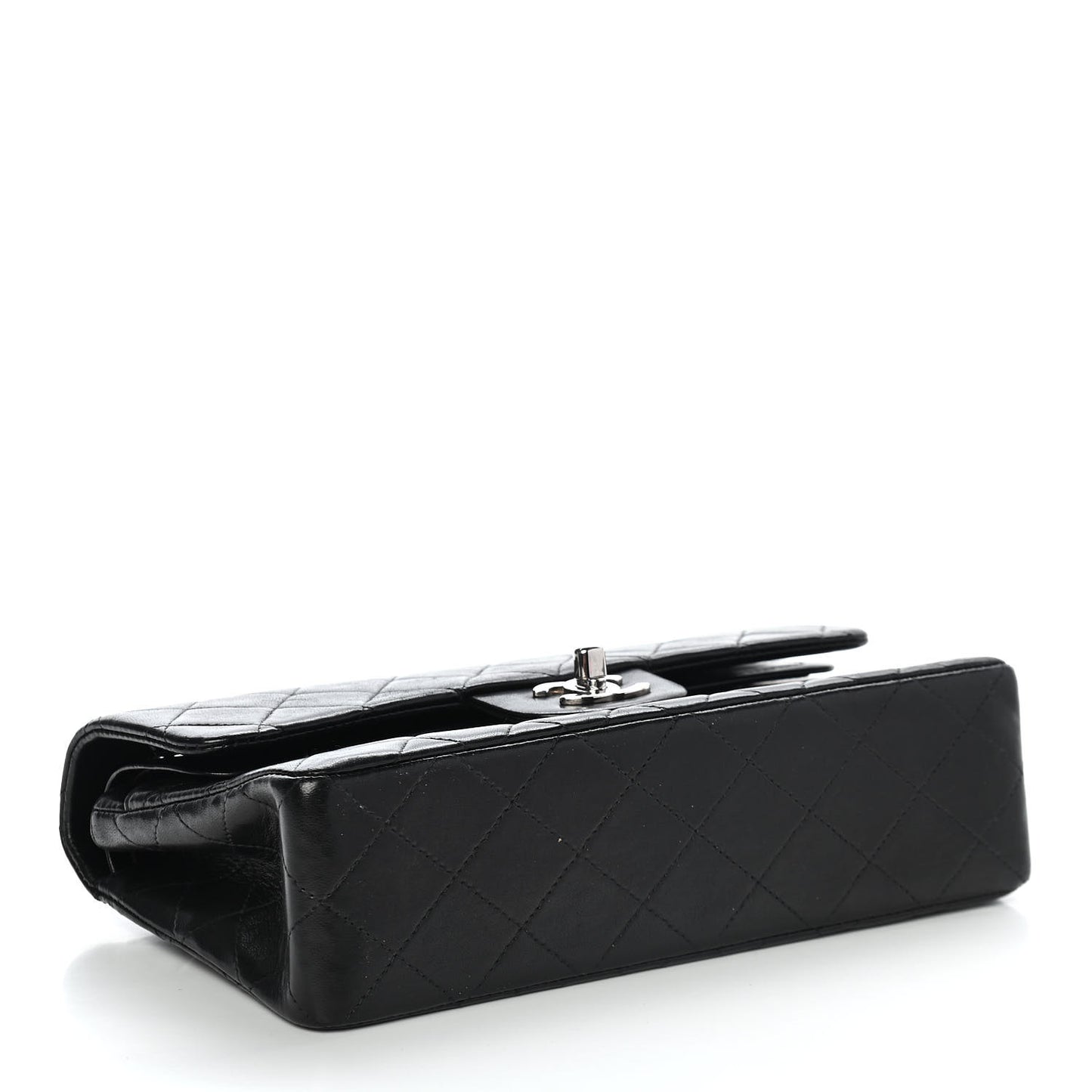 Lambskin Quilted Small Double Flap Black