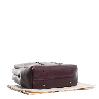 Celine LANVIN Smooth Calfskin Small Fringe Shopper Tote Aubergine 4 of 8