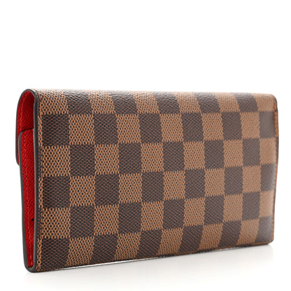Louis Vuitton Damier Ebene Josephine Wallet Red 4 of 10