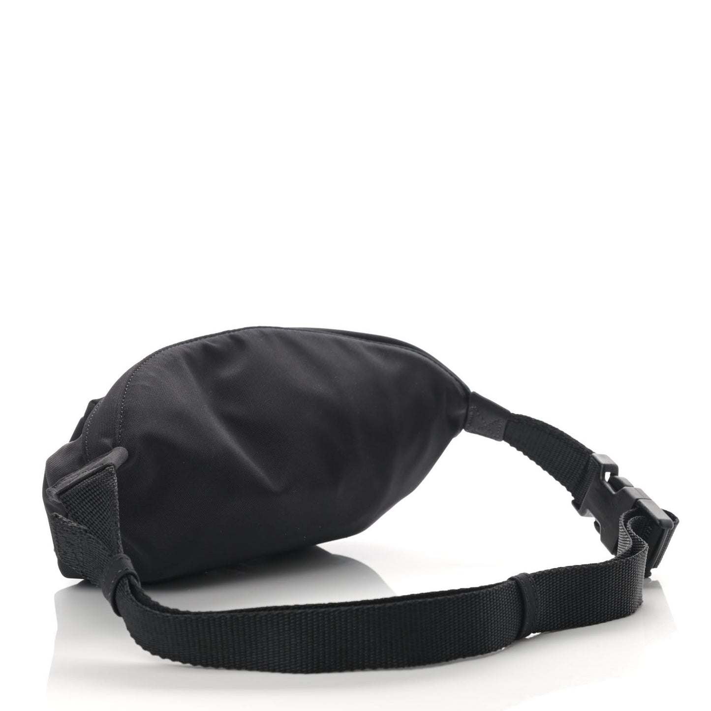 Sport Nylon Logo Embroidered Wheel Belt Bag Black White