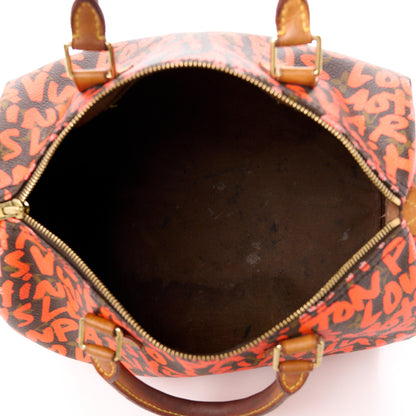 Louis Vuitton Monogram Graffiti Speedy 30 Orange 5 of 20