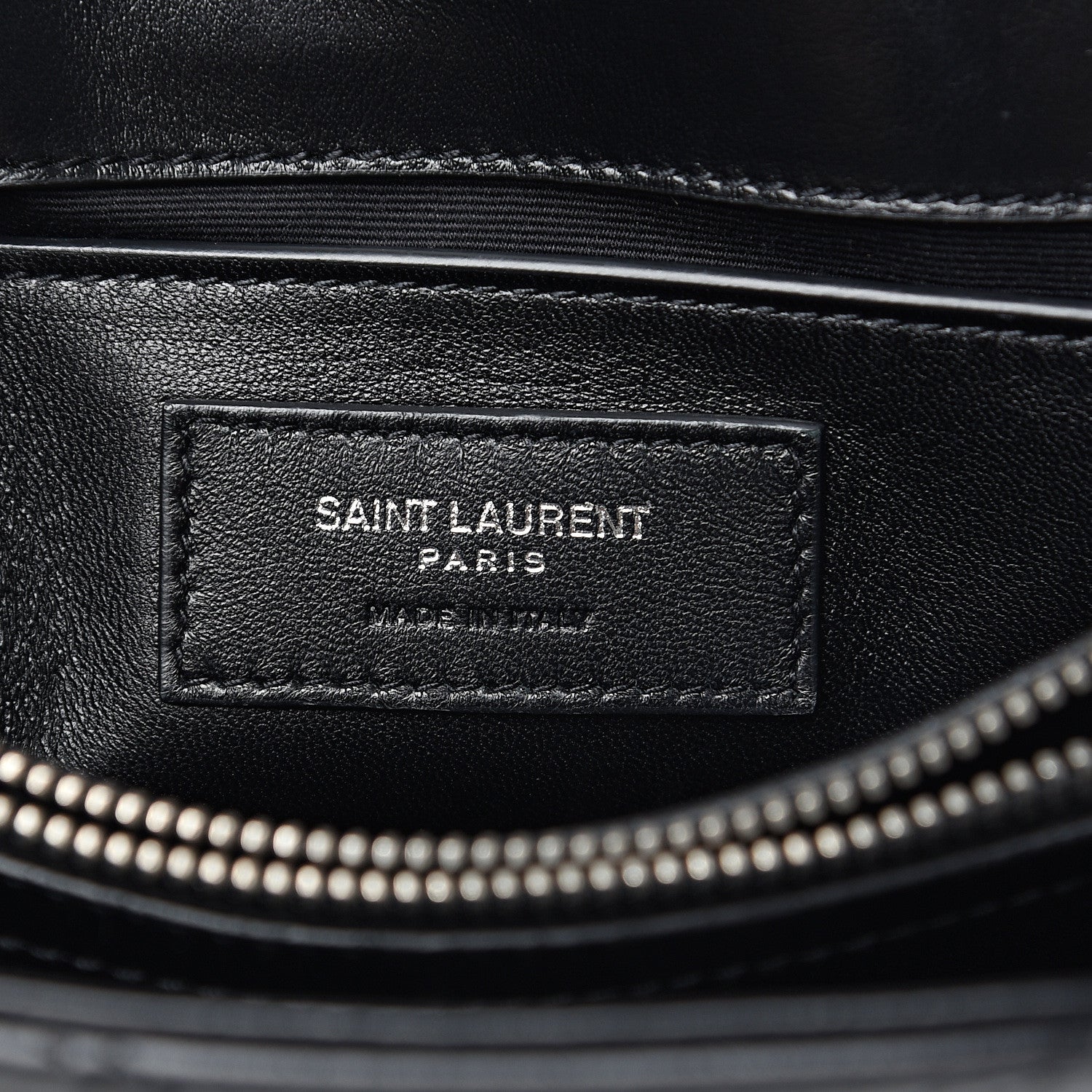 Saint Laurent Calfskin Y Quilted Studded Monogram Small Loulou Chain Satchel Black 6 of 11