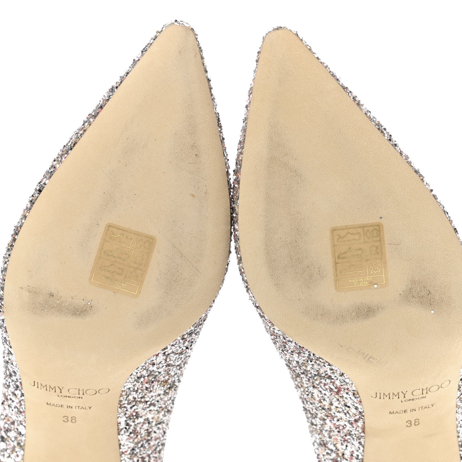 Jimmy Choo Speckled Glitter Pointy Toe Romy 60 Pumps 38 Viola Mix 8 of 9