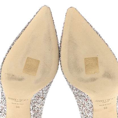 Jimmy Choo Speckled Glitter Pointy Toe Romy 60 Pumps 38 Viola Mix 8 of 9