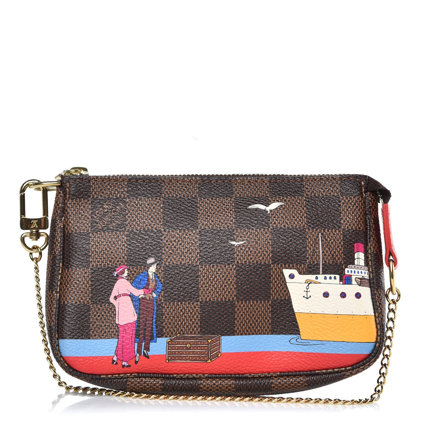 Damier Ebene 2016 Christmas Animation Mini Pochette Accessories
