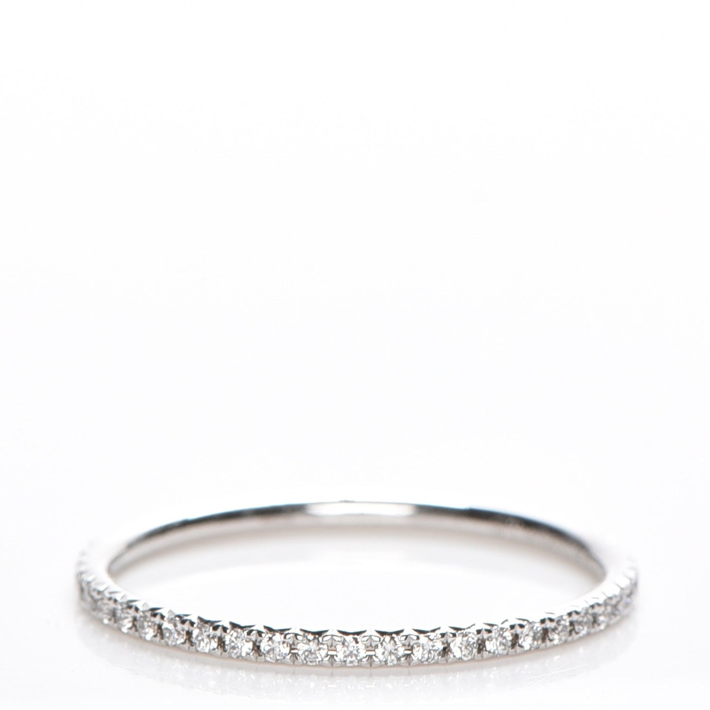 18K White Gold Diamond Metro Ring 8.5