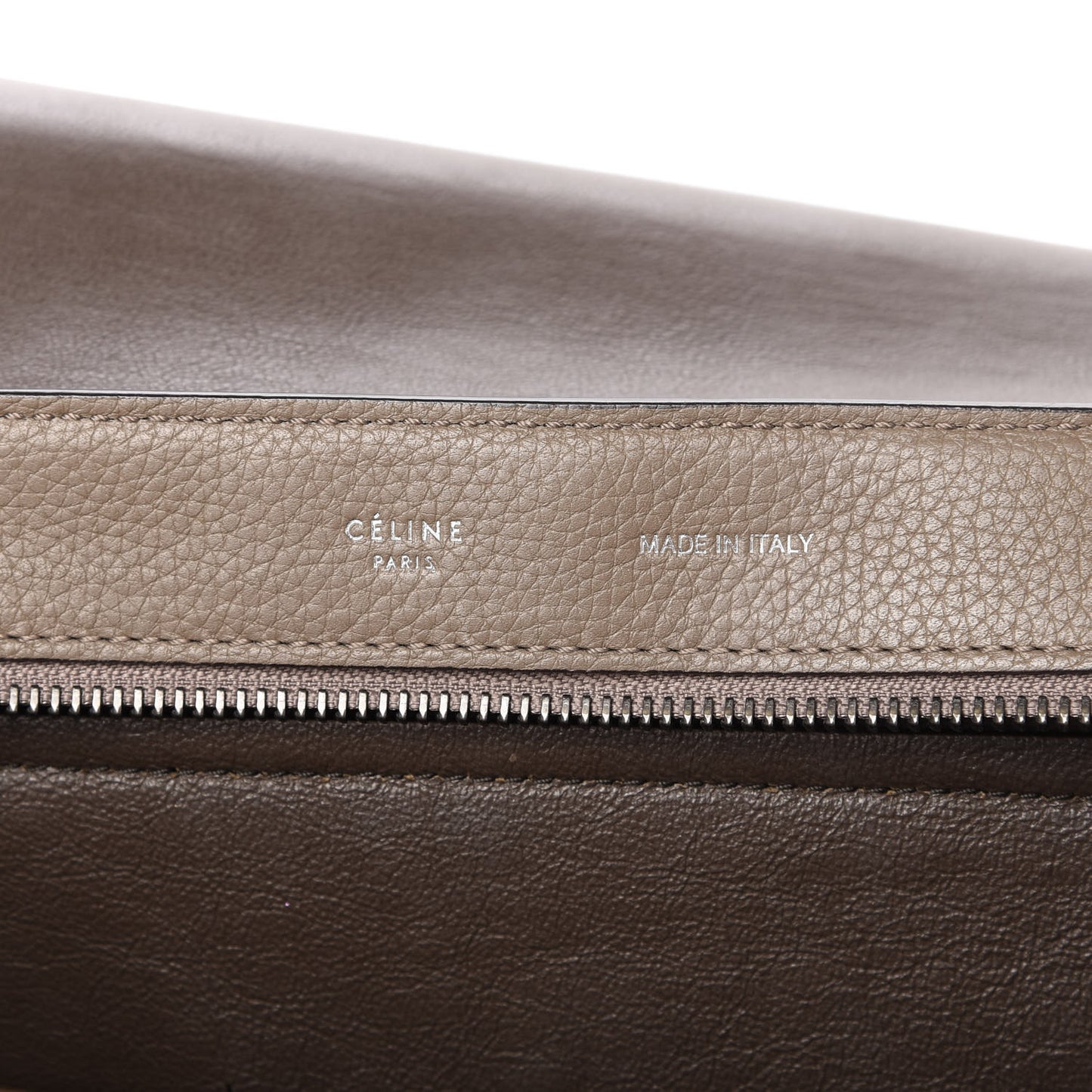 Drummed Calfskin Suede Medium Trapeze Souris