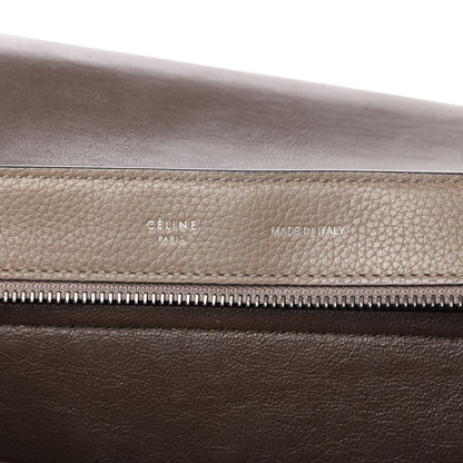 Celine Drummed Calfskin Suede Medium Trapeze Souris 8 of 13