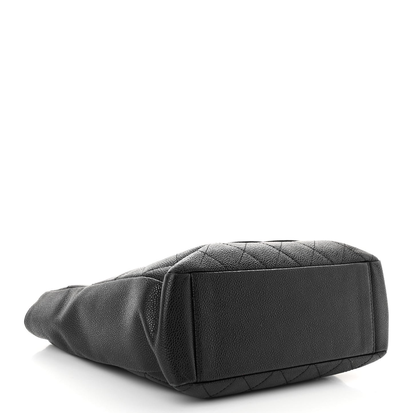 Caviar Quilted Petit Shopping Tote PST Black