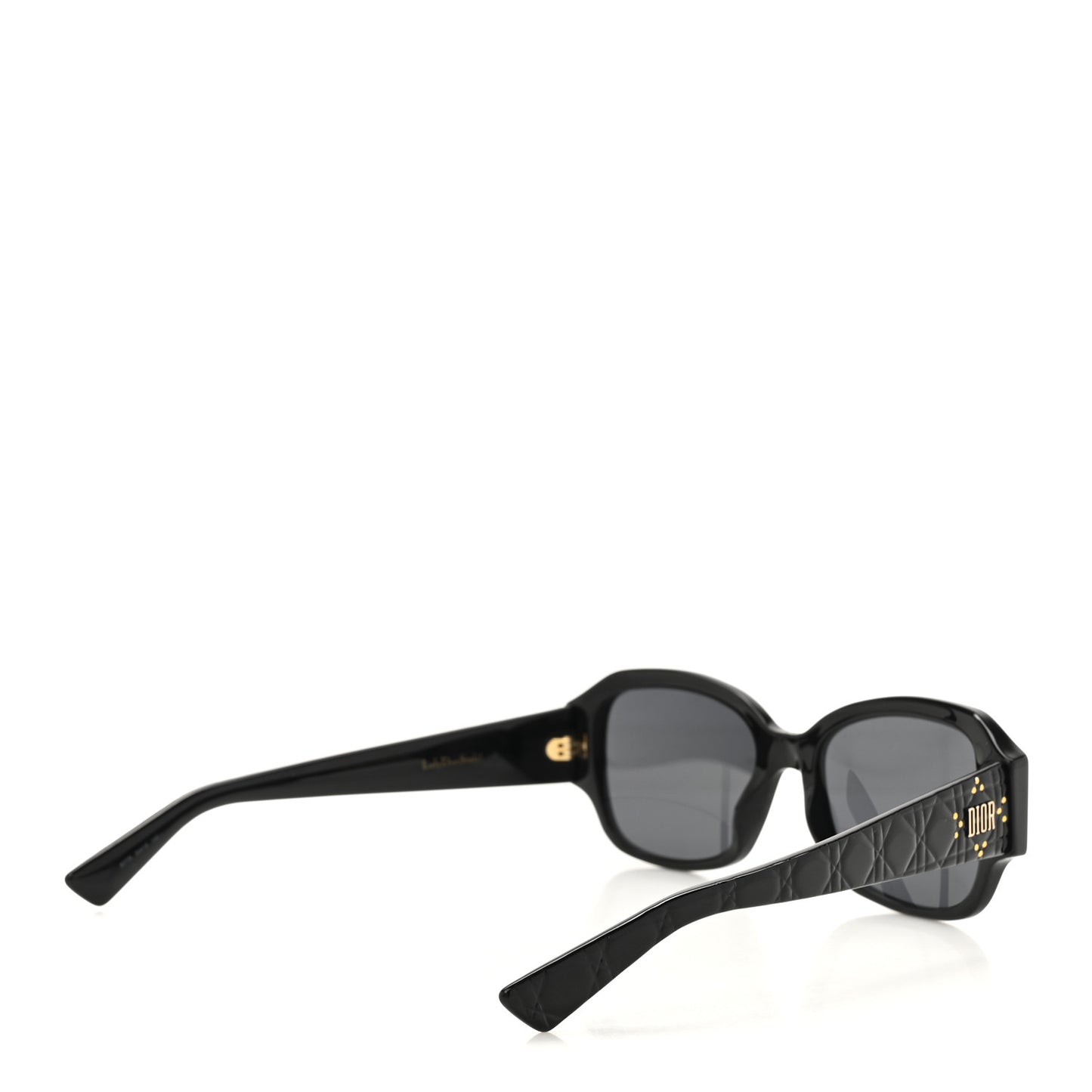 Acetate Cannage Lady Dior Studs 5 Sunglasses Black
