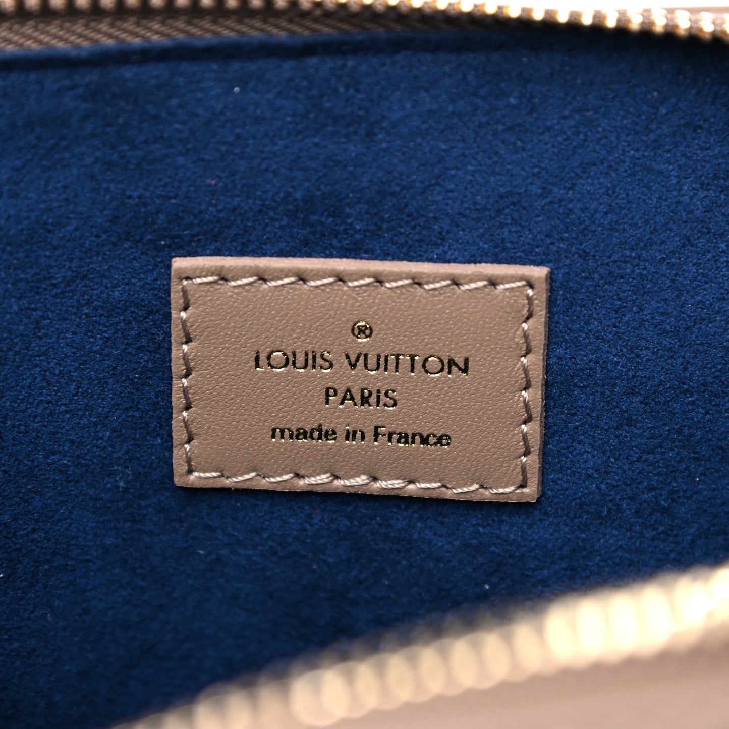 Lambskin Embossed Monogram Coussin PM Taupe