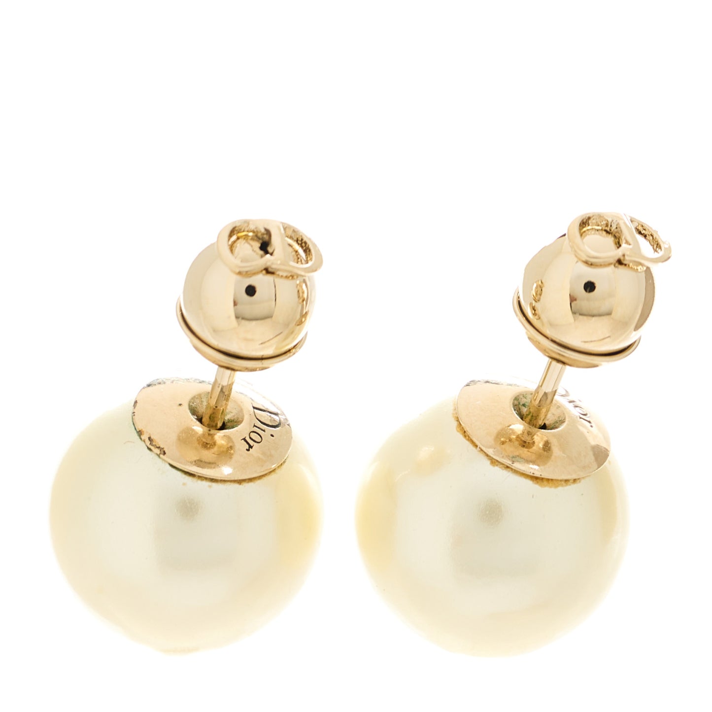 Pearl Logo Earrings Gold