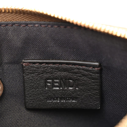Fendi Vitello Soft F is Fendi Bi-Color FF 1974 Embossed Key Case Pouch Maya Black 6 of 8