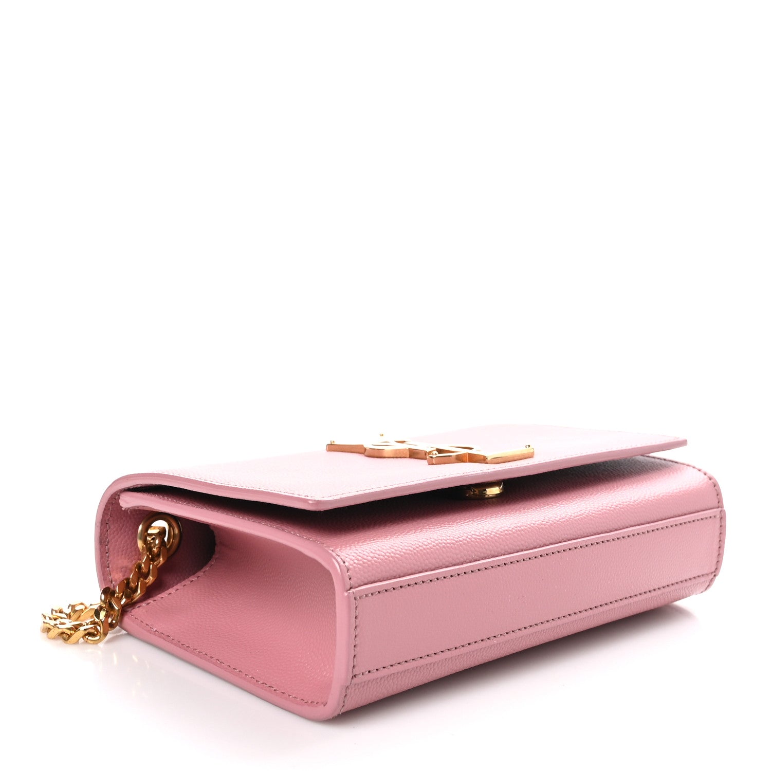 Saint Laurent Grain De Poudre Small Classic Monogram Kate Satchel Old Rose 4 of 9